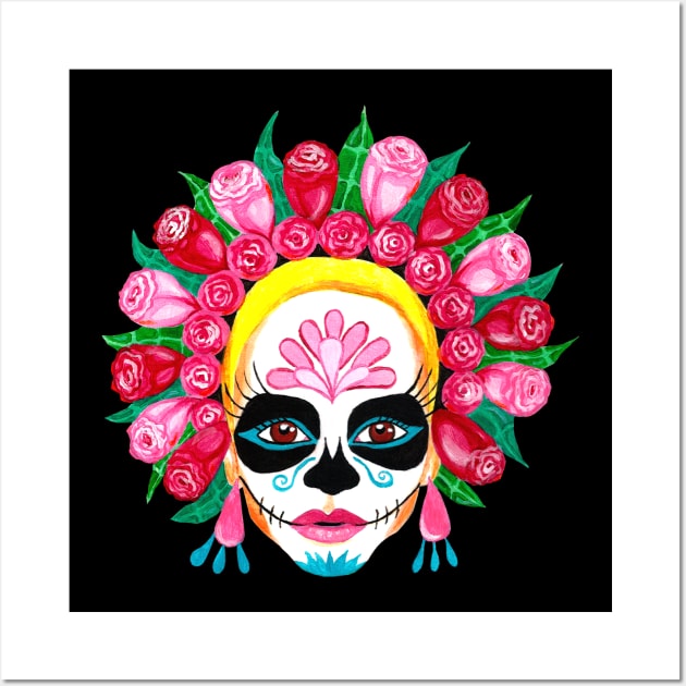 Sugar Skull Girl - La Calavera Catrina Wall Art by IvyLilyArt